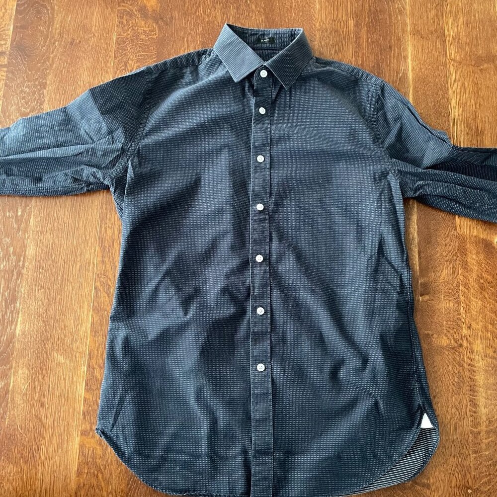 Navy and white patterned button up shirt - Jcrew